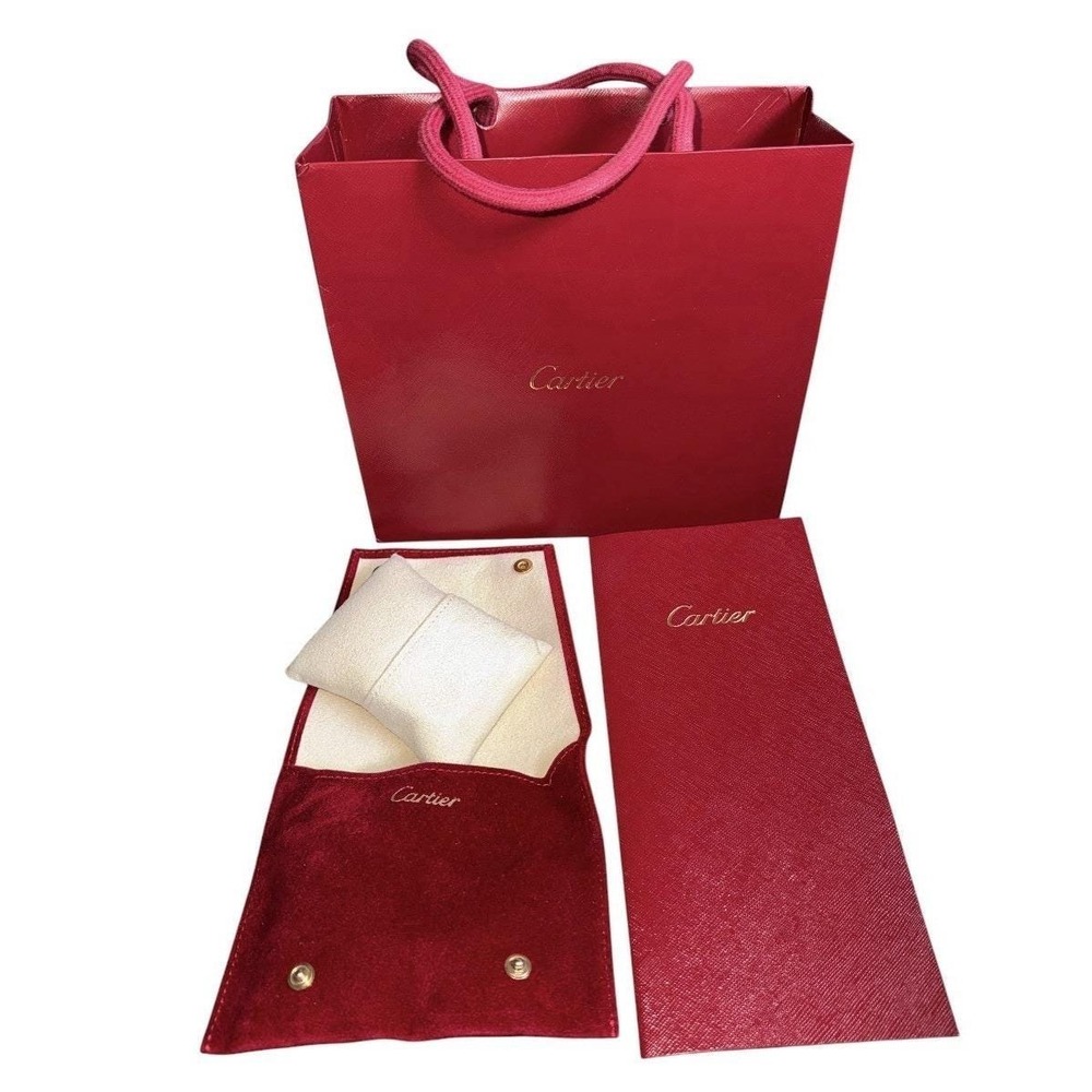 Cartier Packaging Set – Red Shopping Bag, Watch Pouch, Pillow & Sleeve
